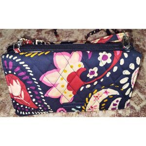Vera Bradley RFID Protection Painted Paisley Crossbody/Wallet/Wristlet